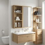 vidaXL Armoire murale de salle de bain Chêne artisan 30 x 14 x 70 cm