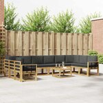 vidaXL Ensemble de canapés d'extérieur 11 Pièces Blanc et anthracite