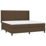 vidaXL Sommier à lattes de lit matelas et LED Marron foncé 200x200 cm