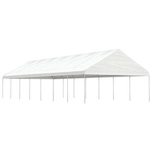 vidaXL Belvédère avec toit blanc 15 61x5 88x3 75 m polyéthylène