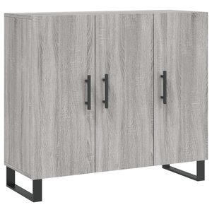 vidaXL Buffet sonoma gris 90x34x80 cm bois d'ingénierie