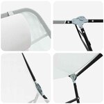 vidaXL Chaise longue pliante Crème 182 x 55 x 85 5 cm Textilène