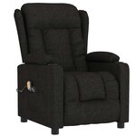 vidaXL Fauteuil électrique de massage Noir Tissu