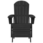 vidaXL Chaise Adirondack Noir 82 x 74 x 92 cm HDPE