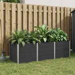 vidaXL Jardinière surélevée Noir 300 x 100 x 91 cm WPC et Aluminium