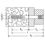 Fischer jeu de chevilles à tête fraisée hammerfix n8 x 120/80 s 50 pièces