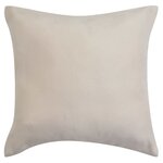 vidaXL Housse de coussin 4 Pièces 50 x 50 cm Polyester Faux Daim Beige