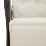 vidaXL Ensemble à manger de jardin 9Pièces coussins noir résine tressée