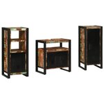 vidaXL Ensemble de mobilier de salle de bain avec étagère avec stockage avec porte 3 Pièces