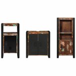 vidaXL Ensemble de mobilier de salle de bain avec étagère 3 Pièces