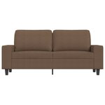 vidaXL Canapé à 2 places Marron 140 cm Tissu