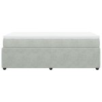vidaXL Sommier à lattes de lit et matelas Gris clair 100x200cm Velours