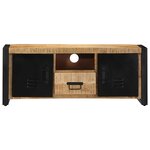 vidaXL Meuble TV 100x30x40 cm bois massif de manguier brut