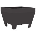 vidaXL Braise Noir 50 x 50 x 38 cm Acier laminé à froid