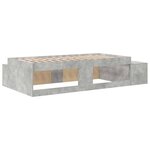 vidaXL Cadre de lit avec rangement Gris béton 80 cm Bois d'ingénierie