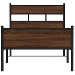 vidaXL Cadre de lit sans matelas chêne marron 90x190cm bois ingénierie