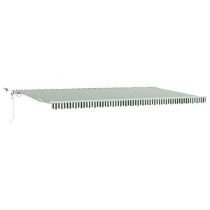 vidaXL Auvent Rétractable Vert et blanc 600 × 300 cm