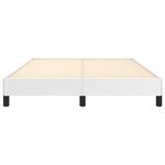vidaXL Cadre de lit Blanc 140x190 cm Similicuir
