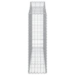 vidaXL Paniers à gabions arqués 40 Pièces 200x30x100/120 cm Fer galvanisé