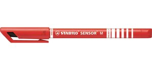 Feutre à pointe fine SENSOR M, tracé: 0,7 mm, rouge STABILO