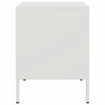 vidaXL Table de chevet blanc 36x39x50 5 cm acier laminé à froid