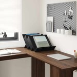 vidaXL Étagère à magazines avec étagère Chêne noir 53 x 40 x 28 5 cm