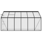vidaXL Serre Anthracite Aluminium 7 44 m³
