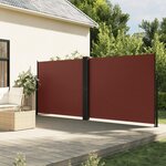 vidaXL Auvent latéral rétractable marron 180x600 cm