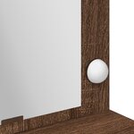 Table de maquillage vidaXL avec éclairage LED en chêne brun 100x41x135 cm