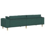 vidaXL Sofa en tissu avec coussin Vert foncé 208 cm tissu