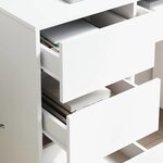 vidaXL Bureau avec tiroir Blanc 90 x 37 5 x 75 cm Bois d'ingénierie