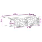 vidaXL Table d'appoint murale Blanc 87 5 x 34 5 x 17 cm