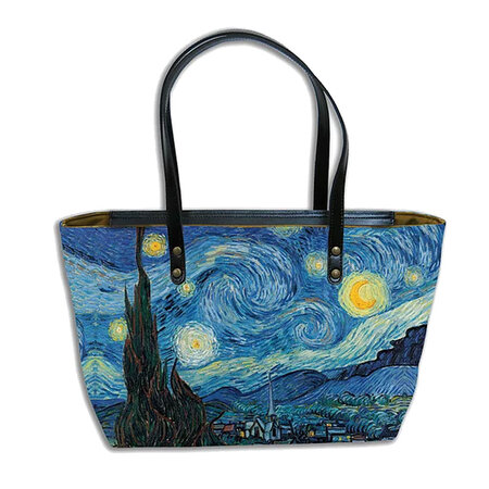 Van gogh nuit étoilée  sac de ville - fabrication française