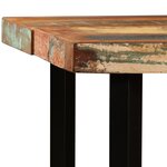 vidaXL Ensemble de bar 7 Pièces Bois massif recyclé et cuir véritable
