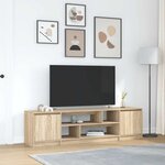 vidaXL Meuble TV chêne sonoma 188 5x41x50 cm bois d'ingénierie
