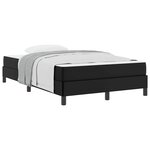 vidaXL Cadre de lit avec matelas Noir 120 x 190 cm tissu