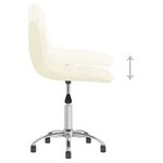 vidaXL Chaise pivotante de salle à manger Crème Tissu