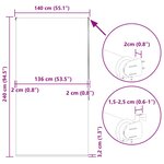vidaXL Store enrouleur de douche 140x240 cm largeur du tissu 136 cm