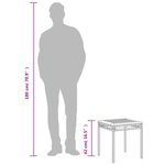 vidaXL Table de jardin mélange beige 38x38x42 cm rotin et bois acacia