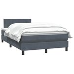 vidaXL Sommier à lattes de lit et matelas gris foncé 120x210cm velours