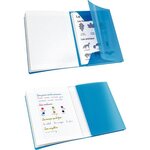 Cahier 48 pages seyès 90 g avec couverture polypropylène bleu 3 rabats  format 17 x 22 cm CONQUERANT