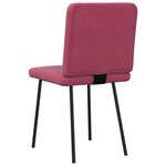 vidaXL Chaises à manger lot de 4 Rouge bordeaux Velours