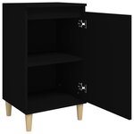 vidaXL Tables de chevet 2 Pièces noir 40x35x70 cm bois d'ingénierie
