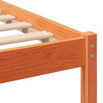 vidaXL Cadre de lit Marron cire 140 x 200 cm Bois massif en pin