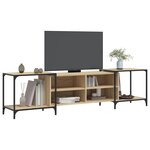 vidaXL Meuble TV chêne sonoma 203x37x50 cm bois d'ingénierie
