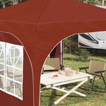 vidaXL Tente de fête pop-up 290 x 290 x 245 cm Terre cuite