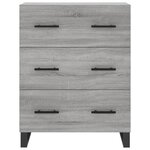 vidaXL Buffet haut Sonoma gris 69 5x34x180 cm Bois d'ingénierie