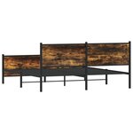 vidaXL Cadre de lit en métal sans matelas chêne fumé 183x213 cm