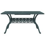vidaXL Ensemble à manger de jardin 5 Pièces vert aluminium coulé