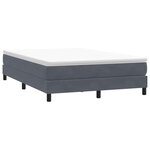 vidaXL Sommier à lattes de lit et matelas gris foncé 140x220cm velours